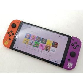 【中古】Nintendo Switch 本体 (有機ELモデル) HEG-S-KEAAA スカーレット・バイオレットエディション【札幌南2条】保証期間１ヶ月【ランクA】