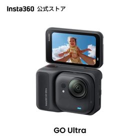 Insta360 GO Ultra（黒） - Vlogカメラ 軽量＆ポータブル ハンズフリーPOV 低照度、どこにでも取り付け可能、ウェアラベルカメラ、首掛けカメラ