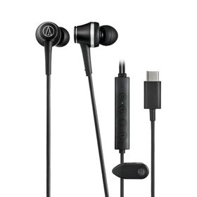 オーディオテクニカ ATH-CKD7NC-BK ノイズキャンセリング機能対応マイク＆コントローラー搭載 USB Type-C端子専用 密閉型カナルイヤホ