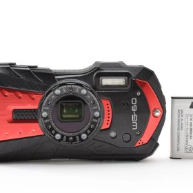 ★極上品★ リコー RICOH WG-60 レッド コンパクトデジカメ【防水45m・耐衝撃2m・耐寒-10℃】 #0906A