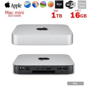 【中古パソコン】Apple Mac mini MNH73J/A A2686 M2 Pro 2023 小型デスク 選べるOS [Apple M2 Pro 10コア メモリ16GB SSD1TB 無線 BT シルバー ]：良品
