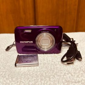 【美品】OLYMPUS VH-210 パープル オールドコンパクトデジタルカメラ
