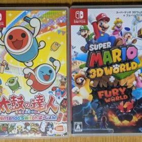 動作確認済み! スーパーマリオ3Dワールド＆太鼓の達人2本セット【Switch】