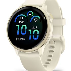ガーミン vivoactive 6 Bone / Lunar Gold 【Suica対応】スマートウォッチ 010-02985-31[0100298531] 返品種別A