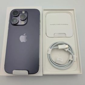 【診断済】iPhone 14 Pro 5G 128GB Deep Purple MQ0F3J/A（A2889）｜※SIMフリー｜Blancco検査パス｜バッテリー78％ ■S7726