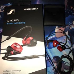 新品同様品 SENNHEISER IE100PRO 赤 有線イヤホン