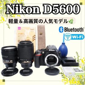 WiFi転送◆Nikon D5600◆一眼レフカメラ◆すぐ使える◆ダブルレンズ
