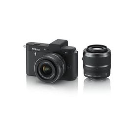 Nikon ミラーレス一眼カメラ Nikon 1 (ニコンワン) V1 (ブイワン) ダブルズームキット ブラック N1 V1WZ BK