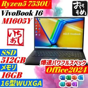 ASUS Vivobook16 ノートPC SSD512GB メモリ16GB