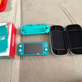 NintendoSwitch Lite ターコイズ 純正アダプター SDカード付