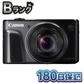 【中古】 整備済み品 Canon デジタルカメラ PowerShot SX720 HS ブラック PSSX720HSBK 本体 光学40倍ズーム 高倍率ズーム 徹底除菌清掃済 高品質 送料無料 翌日配送 キャノン パワーショット コンデジ 中古 180日保証