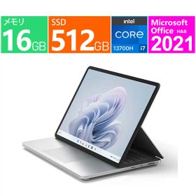 マイクロソフト ノートパソコン コンバーチブル 14.4 型(インチ) Surface Laptop Studio 2 ZRF-00018 [プラチナ] 第13世代 インテル Core i7 13700H (Raptor Lake) 14コア メモリ：16GB SSD：512GB Windows 11 Home Office付き 展示品