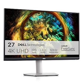 【中古】(良い)Dell (デル) S2721QS 27インチ 4K UHD (3840 x 2160) IPS 超薄型 ベゼルモニター AMD FreeSync (HDMI DisplayPort) VESA認定 シルバー