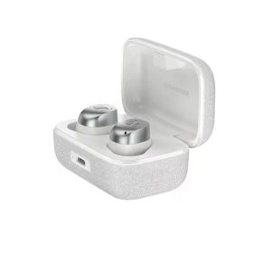【中古】（新古品） ゼンハイザー Sennheiser ワイヤレスイヤホン MOMENTUM True Wireless 4 ホワイトシルバー 高性能ドライバー 30時間再生 ハイブリッドアダプティブノイズキャンセリング 外音取り込み機能 bluetooth 5.4