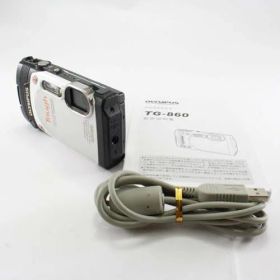 【中古】OLYMPUS デジタルカメラ STYLUS TG-860 Tough ホワイト 防水性能15m 可動式液晶モニター TG-860 WHT