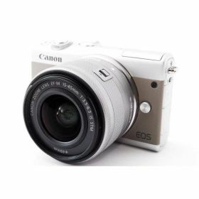 【中古】 キヤノン Canon EOS M100 レンズキット グレー 美品 スマホより鮮やか感動画質ストラップ付 当店保証30日間 人気 ミラーレス 一眼レフ 交換レンズ カメラ