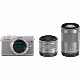 【中古】 キヤノン Canon EOS M100 ダブルズームキット グレー 当店保証30日間 人気 ミラーレス 一眼レフ 交換レンズ カメラ