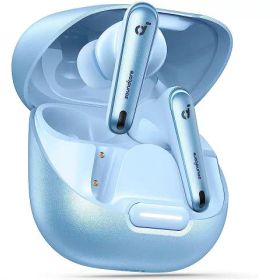 [在庫処分] アンカー Anker Soundcore Liberty 4 NC ライトブルー 完全ワイヤレスイヤホン ノイズキャンセリング Bluetooth ハイレゾ ワイヤレス充電 A3947N61|