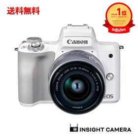 キヤノン EOS Kiss M2 標準ズームレンズキット ホワイト ミラーレス一眼カメラ イオス Canon（出荷後転送不可）