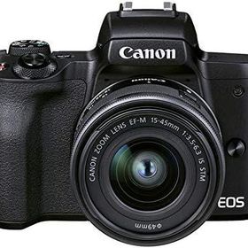 【中古】Canon ミラーレス一眼カメラ EOS Kiss M2 標準ズームレンズキット ブラック KISSM2BK-1545当店保証30日間 人気モデル 高画質 売れ筋