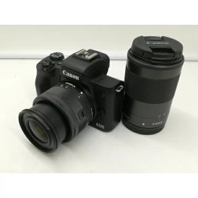 【中古】Canon EOS Kiss M2 ダブルズームキット ブラック【札幌】保証期間1ヶ月【ランクB】