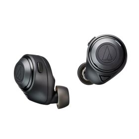 オーディオテクニカ ATH-CKS50TW BK ワイヤレスイヤホン bluetooth/ワイヤレスイヤホン ノイズキャンセリング 重低音 / 最大約50時間再生 /イヤホン20時間再生 / 通話品質強化/ノイズキャンセル/ヒアスルー/低遅延モード/aptX adaptive/AAC / 360 Reality Audio【国内正規品