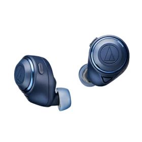 【中古】（新古品） オーディオテクニカ ATH-CKS50TW BL ワイヤレスイヤホン bluetooth/ワイヤレスイヤホン ノイズキャンセリング 重低音 / 最大約50時間再生 /20時間再生 / 通話品質強化/ノイズキャンセル/ヒアスルー/低遅延モード/aptX adaptive/AAC / 360 Realit
