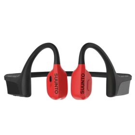 スント ワイヤレス 骨伝導イヤホン IP67 最大10時間 電源バンク 専用充電ケーブル Wing SS050944000 レッド系