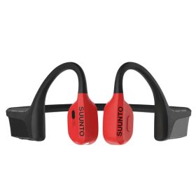 スント ワイヤレス 骨伝導イヤホン IP67 最大10時間 電源バンク 専用充電ケーブル Wing SS050944000 レッド系