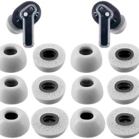 【クーポン付】交換用低反発素材イヤーチップ 無耳/無耳用 (a) / Nothing Ear (3) /CMF Buds 2 & 2a / 2 Plus/CMF Buds Pro & Pro 2 / CMF Buds イヤホンアクセサリー フォームイヤーチップ 6ペア グレー