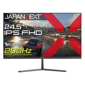 JAPANNEXT JN-IPS245G200F ゲーミング液晶ディスプレイ 24.5型/ 1920×1080/ HDMI×1、DP×1/ ブラック/ スピーカー有/ 2年保証