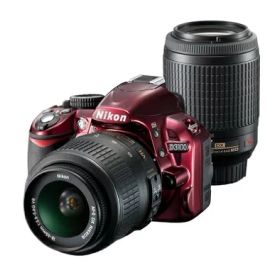 【中古】 Nikon デジタル一眼レフカメラ D3100 レッド 200mmダブルズームキット D3100RDWZ200