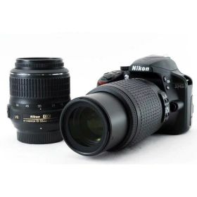 【中古】 ニコン Nikon D3400 標準＆望遠ダブルズームセット 美品 当店保証30日間 人気 ミラーレス 一眼レフ 交換レンズ カメラ