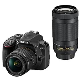 【中古】【39shop】Nikon★デジタル一眼レフカメラ D3400 ダブルズームキット ブラック D3400WZBK（良い）