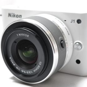 【中古】【1ヶ月保証】 ミラーレス一眼 ニコン Nikon 1 J1 レンズキット ホワイト