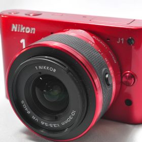 【中古】【1ヶ月保証】 ミラーレス一眼 ニコン Nikon 1 J1 レンズキット レッド