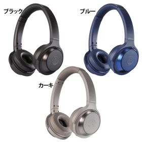 ワイヤレスヘッドホン ATH-WS330BT 送料無料 ヘッドホン ヘッドフォン ワイヤレス 音楽 重低音再生 簡単操作 急速充電 スイーベル機構 軽量設計 オーディオテクニカ ブラック ブルー カーキ