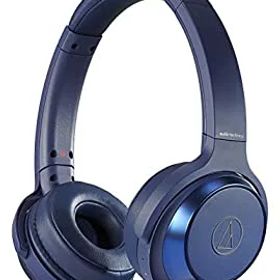 【中古】【非常に良い】audio-technica ワイヤレスヘッドホン 重低音/Bluetooth マイク付き 最大70時間再生 密閉型 ブルー ATH-WS330BT BL
