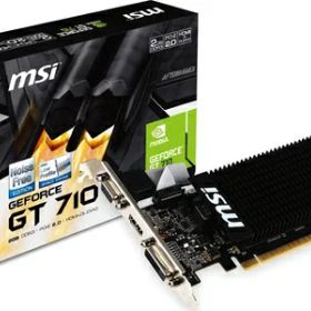 【中古】 MSI ファンレス・ロープロファイル対応 GeForce GT 710 グラフィックスカード メモリ2GBモデル GT 710 2GD3H LP