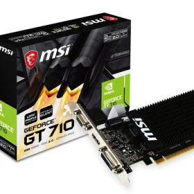 MSI ファンレス・ロープロファイル対応 GeForce GT 710 グラフィックスカード メモリ2GBモデル GT 710 2GD3H LP