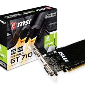 MSI ファンレスロープロファイル対応 GeForce GT 710 グラフィックスカード メモリ2GBモデル GT 710 2GD3H LP