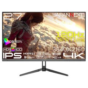 JAPANNEXT ゲーミングディスプレイ 27型/3840×2160/ブラック JN-i27G120U2-HSPC6