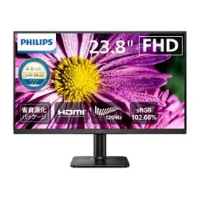 【送料無料】 PHILIPS(ディスプレイ) 23.8型 IPS FHD 液晶ディスプレイ ブラック (1920×1080/HDMI/D-Sub/300cd/120Hz/1ms/VESA/5年間フル保証/省資源化パッケージ) 24E2N2100/11