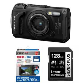 [新品]【お買い得セット】OM SYSTEM オーエムシステム コンパクトデジタルカメラ Tough TG-7 ブラック（キャンペーン対象商品）