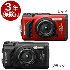 [3年保険付] OM SYSTEM TOUGH TG-7 耐衝撃＆防水 CALS/CALS H機能搭載タフコンパクトデジタルカメラ レッド／ブラック[02P05Nov16]