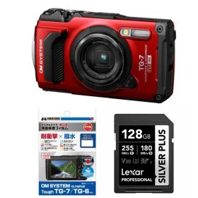 [新品]【お買い得セット】OM SYSTEM オーエムシステム コンパクトデジタルカメラ Tough TG-7 レッド（キャンペーン対象商品）