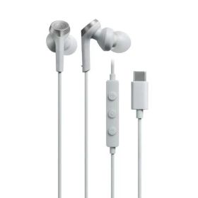 オーディオテクニカ ATH-CKS330C WH USB Type-C用イヤホン ホワイト マイク付き 有線 1.2m カナル型 テレワーク 在宅勤務 WEB会議 ZOOM