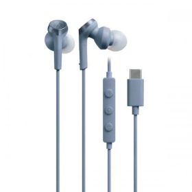 オーディオテクニカ ATH-CKS330C BL USB Type-C用イヤホン ブルー マイク付き 有線 1.2m カナル型 テレワーク 在宅勤務 WEB会議 ZOOM