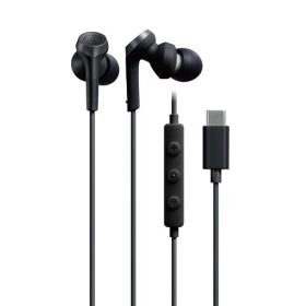 オーディオテクニカ ATH-CKS330C BK イヤホン 有線 1.2m マイク付き USB Type-C 重低音 カナル型 PC Windows Mac Android ブラック