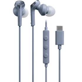 オーディオテクニカ ATH-CKS330C BLイヤホン 有線 1.2m マイク付き USB Type-C 重低音 カナル型 PC Window